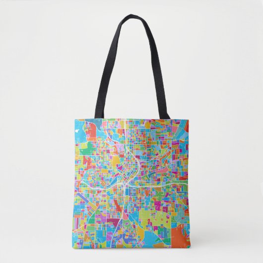 Colorful Atlanta Map Tote Bag (Voorkant)