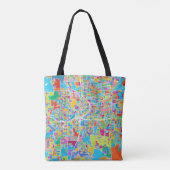 Colorful Atlanta Map Tote Bag (Achterkant)