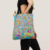 Colorful Atlanta Map Tote Bag (Dichtbij)