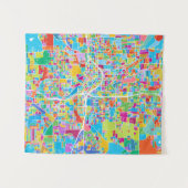 Colorful Atlanta Map Wandkleed (Voorkant (horizontaal))