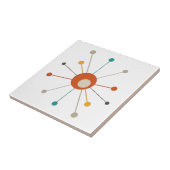 Colorful Atomic Era Starburst Mid Century Modern Tegeltje (Zijkant)