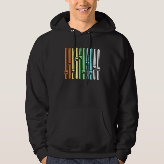 Colorful Audio Engineer Sound Vu Meter Hoodie (Voorkant)