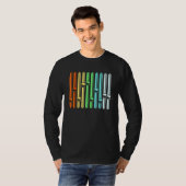 Colorful Audio Engineer Sound Vu Meter T-shirt (Voorkant volledig)