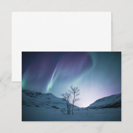 Colorful Aurora Borealis Card (Voorkant / Achterkant)