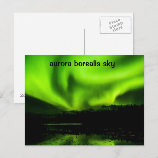 Colorful Aurora Borealis Sky Briefkaart (Voorkant / Achterkant)