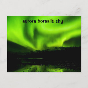 Colorful Aurora Borealis Sky Briefkaart