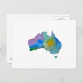 Colorful australia silhouette briefkaart (Voorkant / Achterkant)