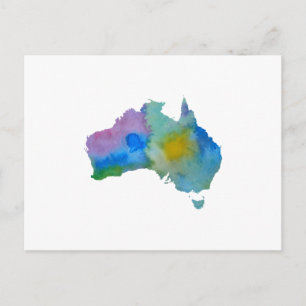 Colorful australia silhouette briefkaart