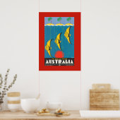 Colorful Australian Fish Travel Poster (Keuken)
