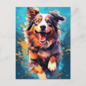 Colorful Australian Shepherd Briefkaart (Voorkant)