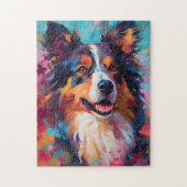 Colorful Australian Shepherd Legpuzzel (Verticaal)