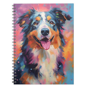 Colorful Australian Shepherd Notitieboek