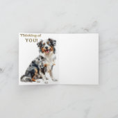 Colorful Australian Shepherd Wenskaart Kaart (Binnen)