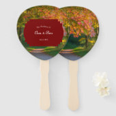 Colorful Autumn Day Wedding Handwaaier (Voorkant en achterkant)