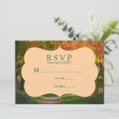 Colorful Autumn Day Wedding RSVP Card Kaart (Staand voorkant)