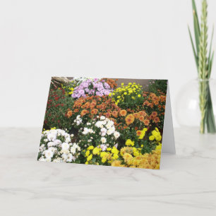 Colorful Autumn Flowers Feestdagen Kaart