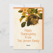 Colorful Autumn Flowers Happy Thanksgiving Feestdagenkaart (Achterkant)