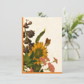 Colorful Autumn Flowers Happy Thanksgiving Feestdagenkaart (Staand voorkant)