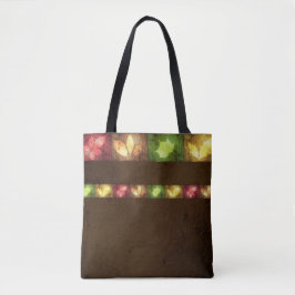 Colorful Autumn Grunge Leaves - Canvas tas