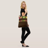 Colorful Autumn Grunge Leaves - Canvas tas (Op model)