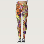 Colorful Autumn Herfst Floral Pattern Leggings<br><div class="desc">Kleurrijke Herfst Herfst Floral Pattern Leggings met een ,  vrouwelijke,  rustieke land huisje patroon van herfst in de kleuren van pruim paarse,  verbrand sinaasappel,  saffraan geel,  en salie groen. Neem contact met ons op via cedarandstring@gmail.com als u hulp nodig heeft bij het ontwerp.</div>