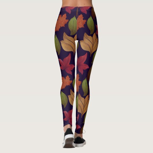 Colorful Autumn Herfst leaf Leggings (Achterkant)