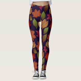 Colorful Autumn Herfst leaf Leggings