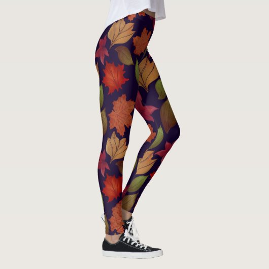 Colorful Autumn Herfst leaf Leggings (Rechts)