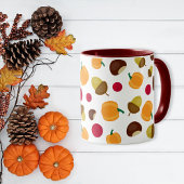 Colorful Autumn Herfst Pumpkin Berries Pattern Mok