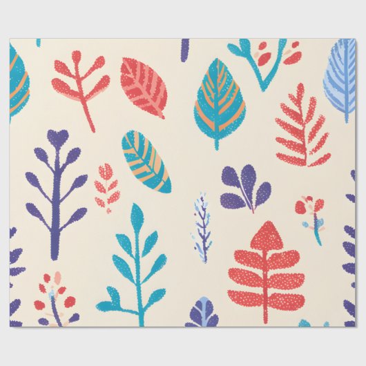 Colorful Autumn Leaf Cadeaupapier (Vlak)