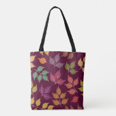Colorful Autumn Leaf Canvas tas (Achterkant)