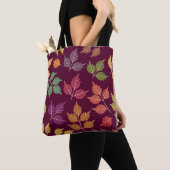 Colorful Autumn Leaf Canvas tas (Dichtbij)