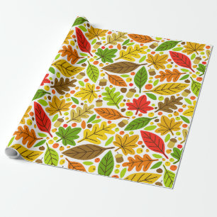 Colorful Autumn Leaves Cadeaupapier