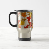 Colorful Autumn Leaves en Mushrooms Monogram Reisbeker (Links)