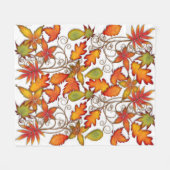 Colorful Autumn Leaves Fleece Deken (Voorkant (Horizontaal))