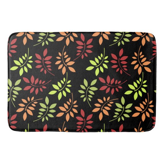 Colorful Autumn Leaves in Warm Tones Bath Mat (Voorkant)
