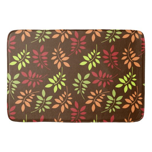 Colorful Autumn Leaves in Warm Tones Bath Mat (Voorkant)