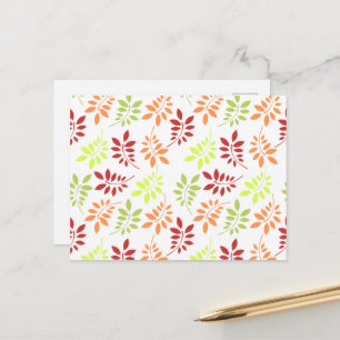 Colorful Autumn Leaves in Warm Tones Briefkaart