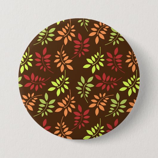 Colorful Autumn Leaves in Warm Tones Button (Voorkant)
