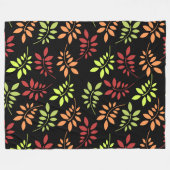 Colorful Autumn Leaves in Warm Tones Fleece Blanke Deken (Voorkant (Horizontaal))