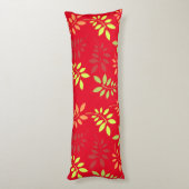 Colorful Autumn Leaves in Warm Tones Lichaamskussen (Achterkant (Verticaal))