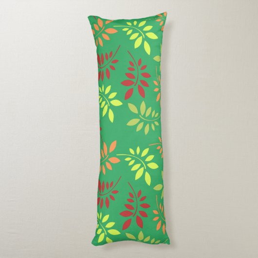 Colorful Autumn Leaves in Warm Tones Lichaamskussen (Achterkant (Verticaal))