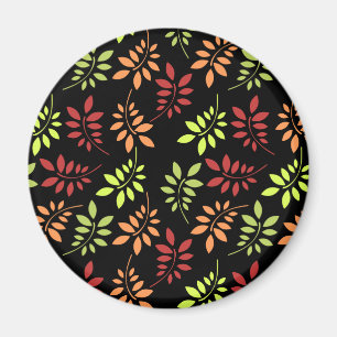Colorful Autumn Leaves in Warm Tones Magnet