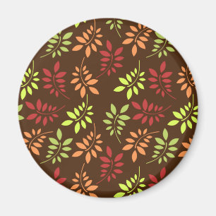 Colorful Autumn Leaves in Warm Tones Magnet