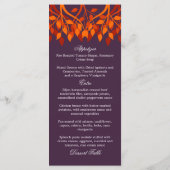 Colorful Autumn Leaves Menu Kaart (Achterkant)