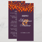 Colorful Autumn Leaves Menu Kaart (Voorkant / Achterkant)