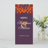 Colorful Autumn Leaves Menu Kaart (Staand voorkant)