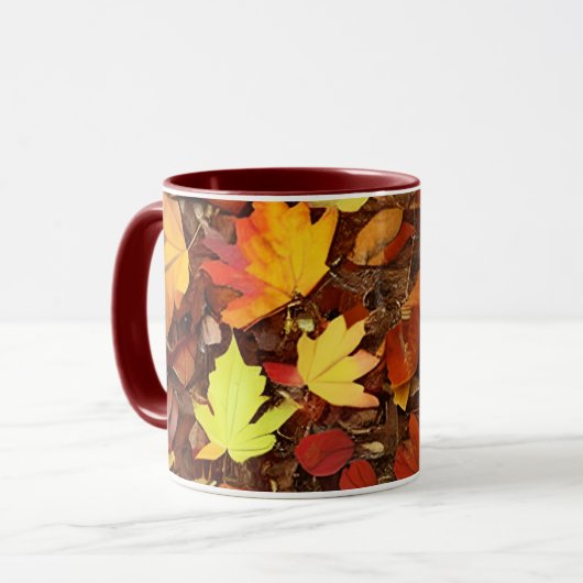 Colorful Autumn Leaves Mok (Voorkant links)