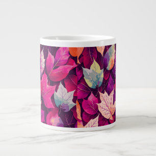 Colorful Autumn Leaves Pattern Grote Koffiekop