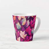 Colorful Autumn Leaves Pattern Latte Mok (Rechterhoek)